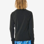 Icons UV Brushed Long Sleeve Rash Vest - Børn - Black - Gumpel & Co