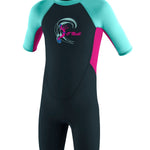 Toddler Reactor 2mm Back Zip S/S shorty våddragt - Børn - Slate/Berry/Seaglass - Gumpel & Co