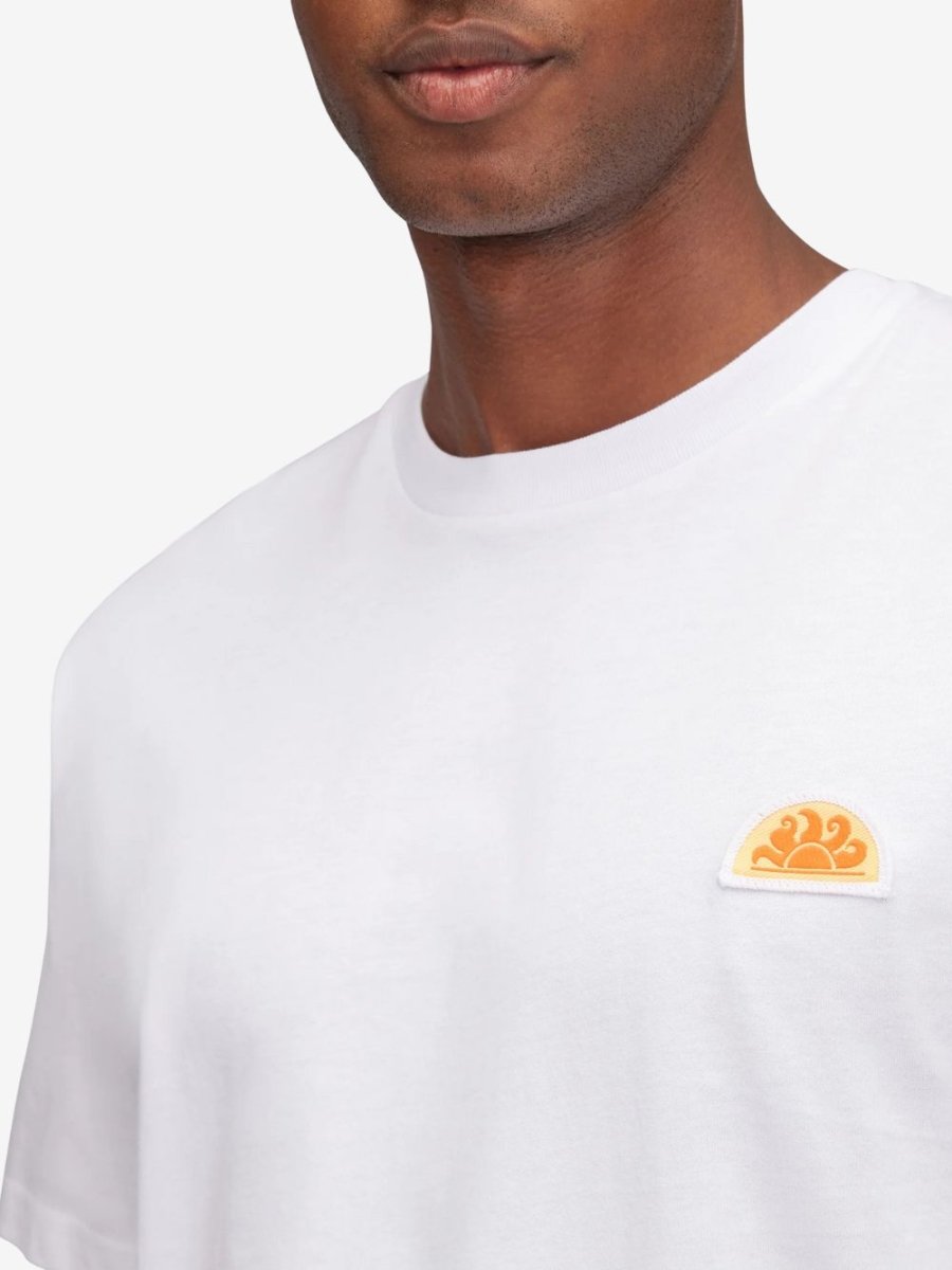 Plain T-shirt With Archive Logo - Herrer - White - Gumpel & Co