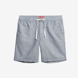 The Merchant Store – hørshorts - Mænd - Navy Stripe - Gumpel & Co