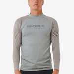 Rip Curl Shock UV Long Sleeve Rash Guard - Herre - Light Grey Marle - Gumpel & Co