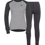 Women's Active Warm Skiundertøjssæt - Dark Grey/Grey Melange - Gumpel & Co