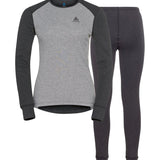 Women's Active Warm Skiundertøjssæt - Dark Grey/Grey Melange - Gumpel & Co