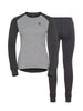 Women's Active Warm Ski Underwear Set - Dark Grey/Grey Melange