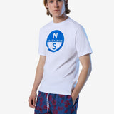 T-shirt with maxi logo print - Men - White - Gumpel & Co