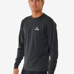 Stack UV Long Sleeve Rash Guard - Herre - Black Marle - Gumpel & Co