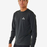 Stack UV Long Sleeve Rash Guard - Herre - Black Marle - Gumpel & Co