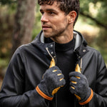 Deerskin Wool Tricot Handske - Herre - Charcoal/Black - Gumpel & Co