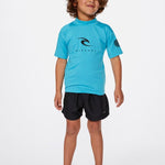 Kids Corps Short Sleeve Rash UPF 50+ UV T-shirt - Børn (1 - 8 år) - Blue - Gumpel & Co