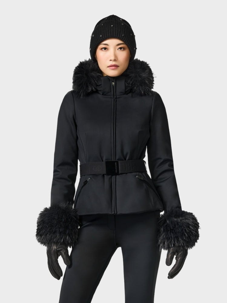 Giselle Skijakke Faux Fur - Womens - Black - Gumpel & Co