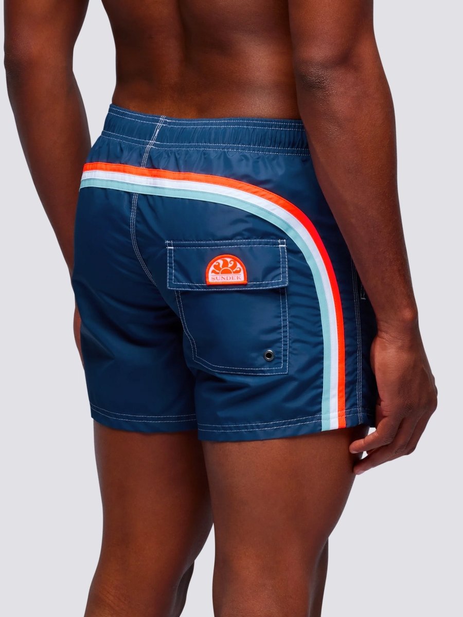 Men's Iconic Stretch Waist Badeshorts - Herre - Navy - Gumpel & Co