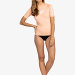 Women's Whole Hearted Short Sleeve UV T-shirt - Dame - Salmon - Gumpel & Co