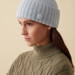 Cashmere and Wool Blend Strikhue - Spa (lyseblå) - Gumpel & Co