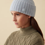 Cashmere and Wool Blend Strikhue - Spa (lyseblå) - Gumpel & Co