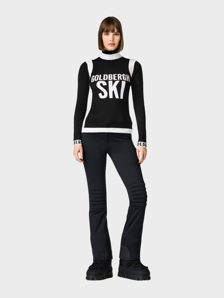 Noemi Long Sleeve Strik - Womens - Black - Gumpel & Co