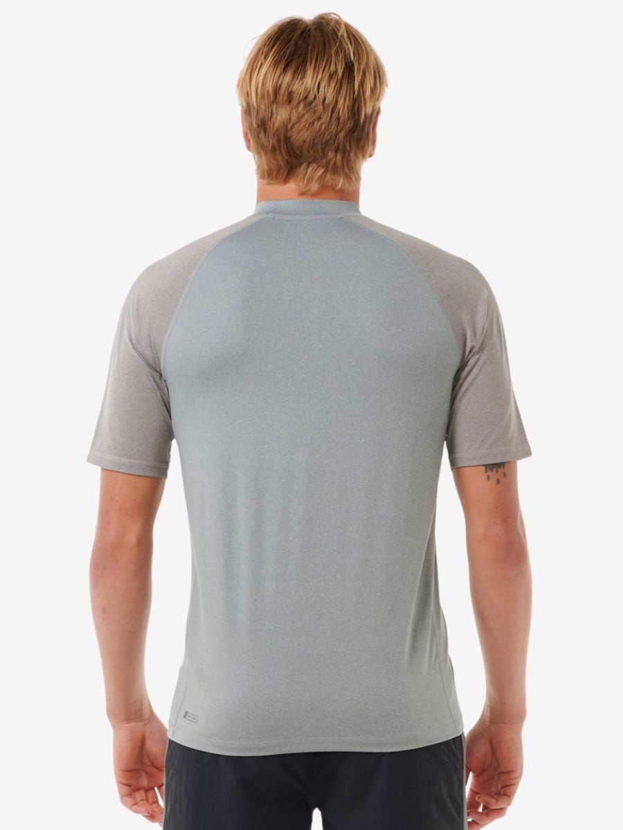 Shock UV Short Sleeve Rash Vest - Herre - Light Grey Marle - Gumpel & Co