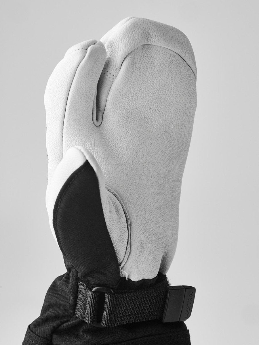 Junior Army Leather Heli 3 - finger Skihandske - Børn - Black - Gumpel & Co