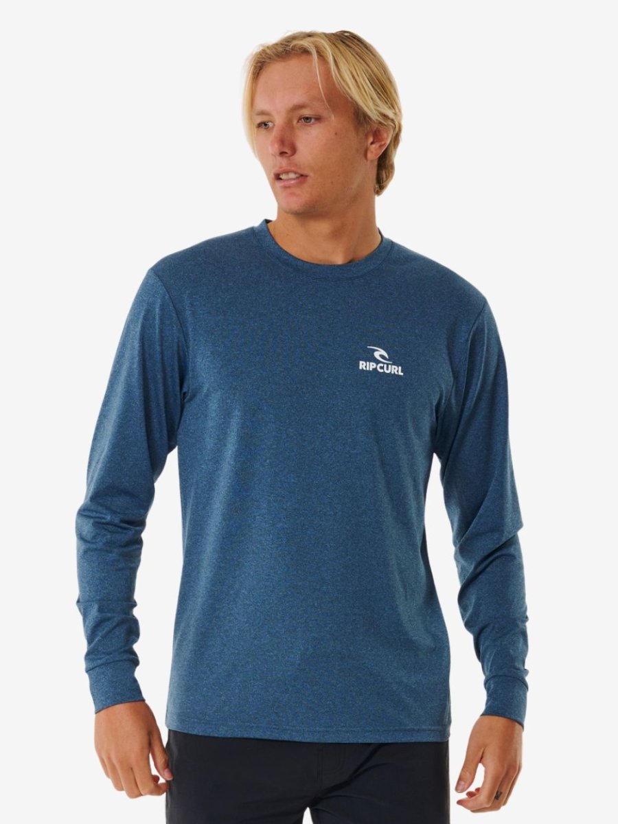 Stack UV Long Sleeve Rash Guard - Herre - Navy Marle - Gumpel & Co