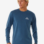 Stack UV Long Sleeve Rash Guard - Herre - Navy Marle - Gumpel & Co