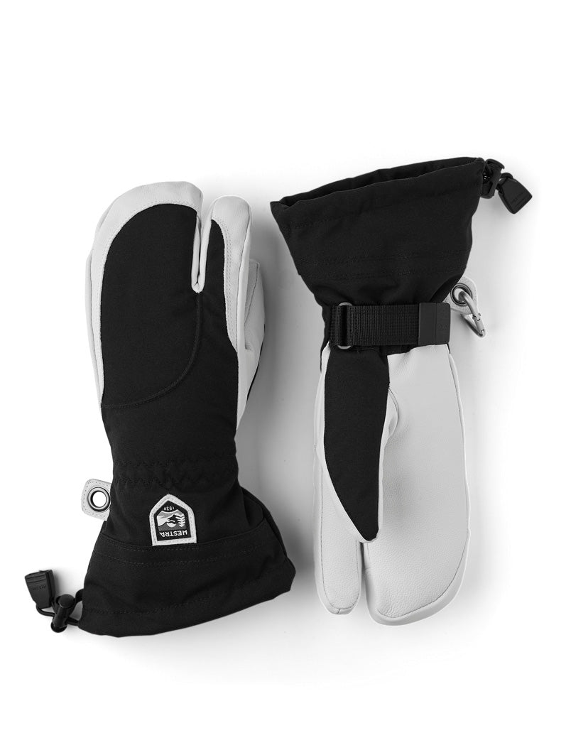 Female Heli 3 - finger Skihandsker - Dame - Black/Off White - Gumpel & Co