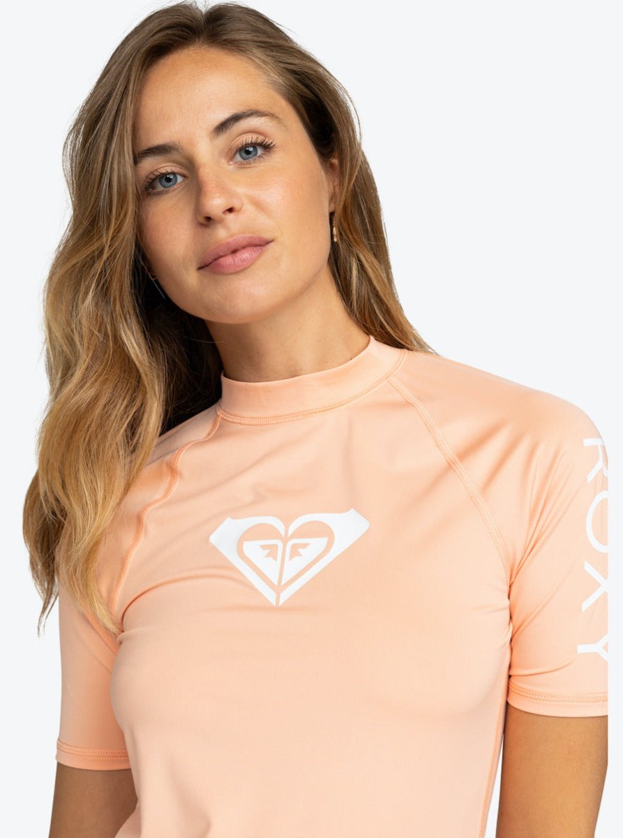 Women's Whole Hearted Short Sleeve UV T-shirt - Dame - Salmon - Gumpel & Co