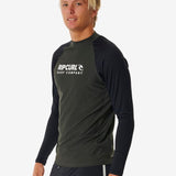 Shock UV Long Sleeve Rash Guard - Herre - Black Marle - Gumpel & Co