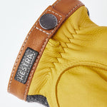 Deerskin Wool Tricot Handske - Herre - Charcoal/Natural Yellow - Gumpel & Co