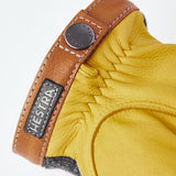 Deerskin Wool Tricot Handske - Herre - Charcoal/Natural Yellow - Gumpel & Co