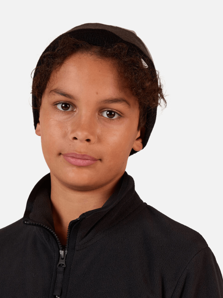 Strawpile Fleece Midlayer m/lynlås - Børn - Sort - Gumpel & Co