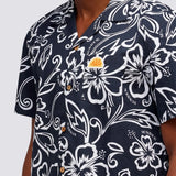 Men's Allov Hibiscus SS Shirt - Herre - Vintage Black - Gumpel & Co
