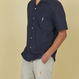 Men's Surf Road Skjorte - Herre - Navy - Gumpel & Co