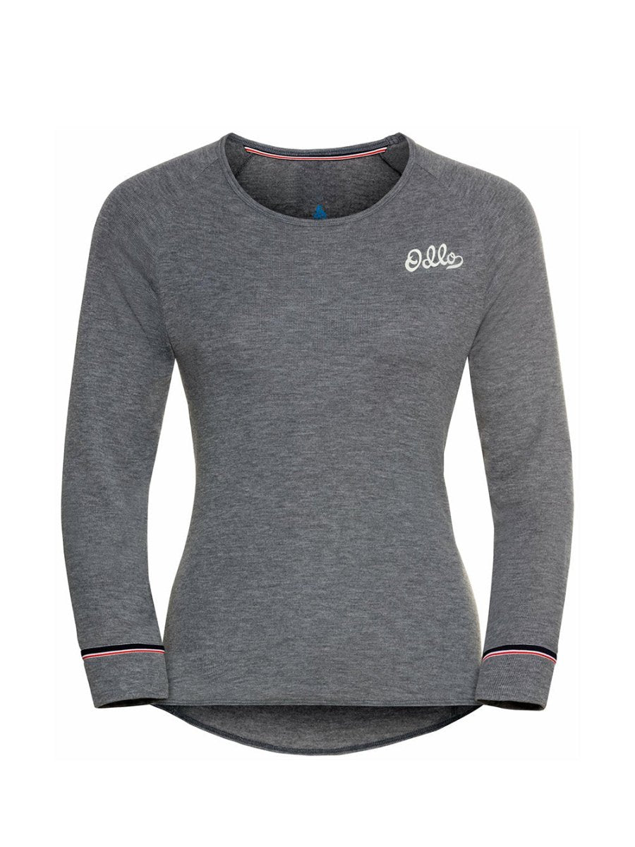Women's Active Warm Skiundertrøje - Steel Grey Melange - Gumpel & Co