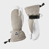 Female Heli 3 - finger Skihandsker - Dame - Khaki/Off White - Gumpel & Co