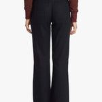 Women's Oceanside Flared Hør Bukser - Dame - True Black - Gumpel & Co