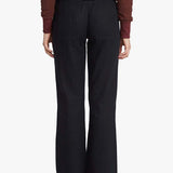 Women's Oceanside Flared Hør Bukser - Dame - True Black - Gumpel & Co