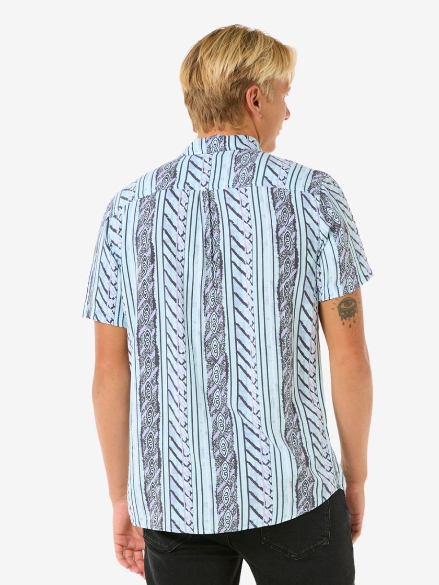 Fun Times Short Sleeve Shirt - Herre - Light Aqua - Gumpel & Co