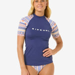 San Carlos Short Sleeves UPF Rash Vest - Dame - Dark Blue - Gumpel & Co