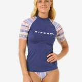 San Carlos Short Sleeves UPF Rash Vest - Dame - Dark Blue - Gumpel & Co