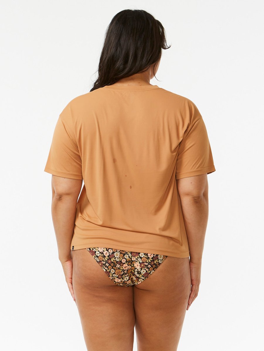 Women's Sea Of Dreams Relaxed SS UPF 50+ UV T-shirt - Dame - Light Brown - Gumpel & Co