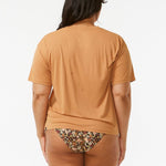 Women's Sea Of Dreams Relaxed SS UPF 50+ UV T-shirt - Dame - Light Brown - Gumpel & Co