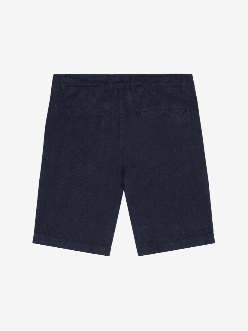 Men's - CHUCK REGULAR LINEN SHORTS - Total Eclipse - Gumpel & Co