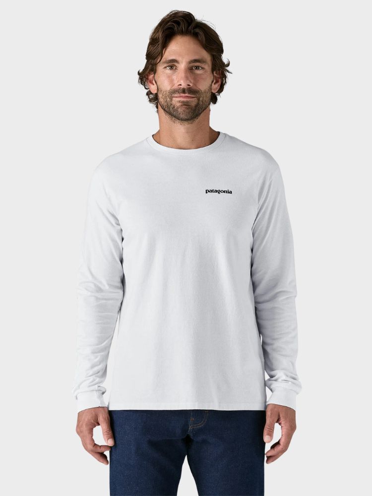 Long Sleeved P 6 Logo Responsibili Tshirt - Herre - Grå - Gumpel & Co