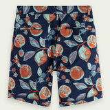 Men's Stuart Printed Chino Shorts - Herre - Navy Fruits Aop - Gumpel & Co
