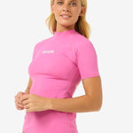 Classic Surf Short Sleeve UV Rash Vest - Dame - Pink - Gumpel & Co