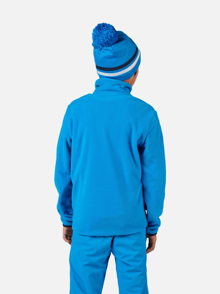 Strawpile Fleece Midlayer m/halfzip - Børn - Blå - Gumpel & Co