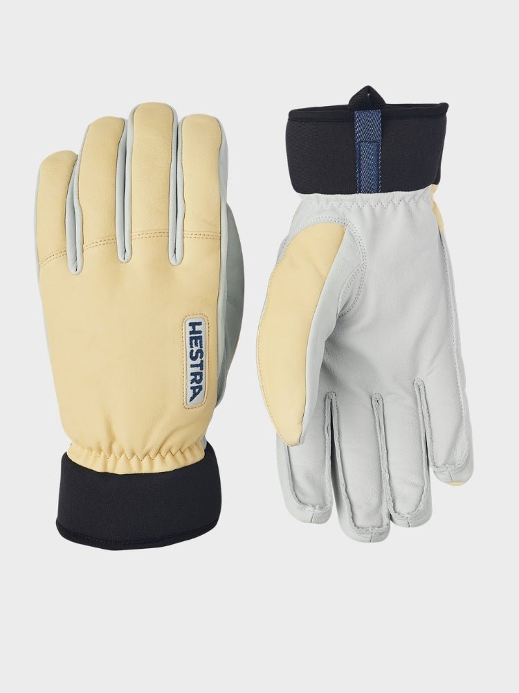 Army Leather Wool Terry 5 - finger - Herre - Natural Yellow - Gumpel & Co