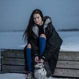 Advance Long Sleeve Poncho | Voksne | Black/Grey - Gumpel & Co