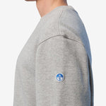 Sweatshirt with side ribbing - Men - Grey Melange - Gumpel & Co