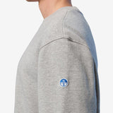 Sweatshirt with side ribbing - Men - Grey Melange - Gumpel & Co