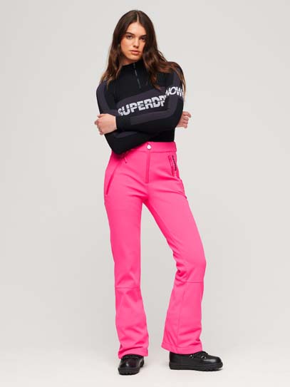 Women's Softshell Slim Skibukser - Dame - Hyper Magenta Pink - Gumpel & Co